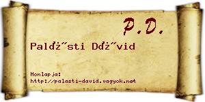 Palásti Dávid névjegykártya